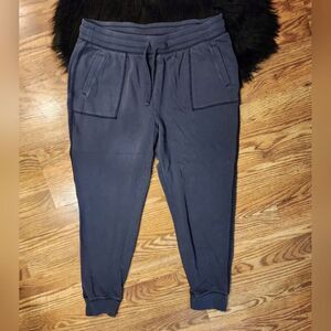 Old Navy High Waisted Garment Dyed Blue Sweatpants Street Joggers Women's Size L